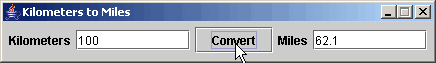KmToMi user interface